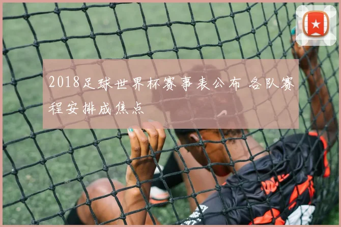 2018足球世界杯赛事表公布 各队赛程安排成焦点